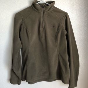 THE NORTH FACE 1/4 Zip Fleece. Brown & cozy. EUC